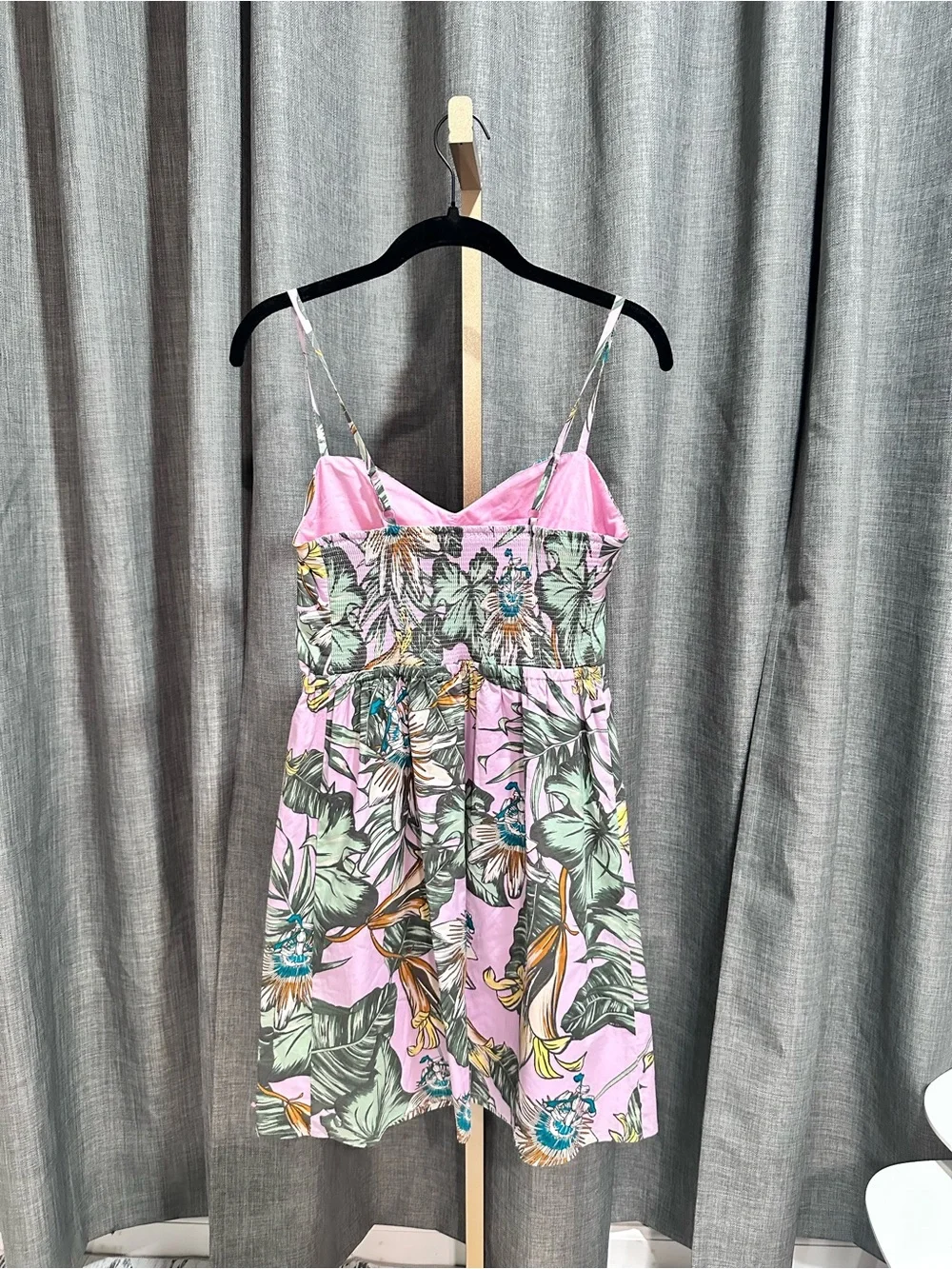 ❤️❤️J. Crew Pink Tropical Floral Spaghetti-Strap Mini Dress